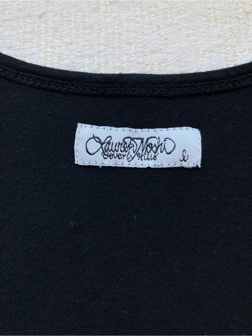 Lauren Moshi White Chain-Link Bow Graphic Tank Top L - Picture 5 of 11